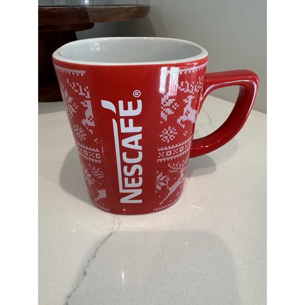 Nescafe Red Coffee/Tea Mug - Ceramic Collectible Christmas Gift 11 Oz